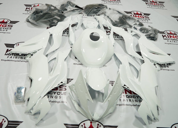 Kawasaki ZX-6R (2019-2023) Gloss White Fairings at KingsMotorcycleFairings.com