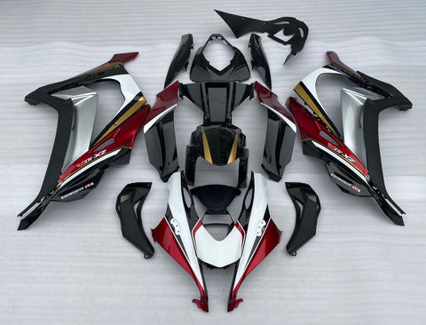 Fairing kit for a Kawasaki Ninja ZX10R (2016-2020) White, Black, Burgundy, Gold and Gray