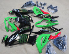 Green, Black, Gold and Red Fairing Kit for a 2019, 2020, 2021, 2022 & 2023 Kawasaki Ninja ZX-6R 636 motorcycle - KingsMotorcycleFairings.com