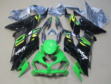 Green, Black and Yellow Fairing Kit for a 2019, 2020, 2021, 2022 & 2023 Kawasaki Ninja ZX-6R 636 motorcycle - KingsMotorcycleFairings.com