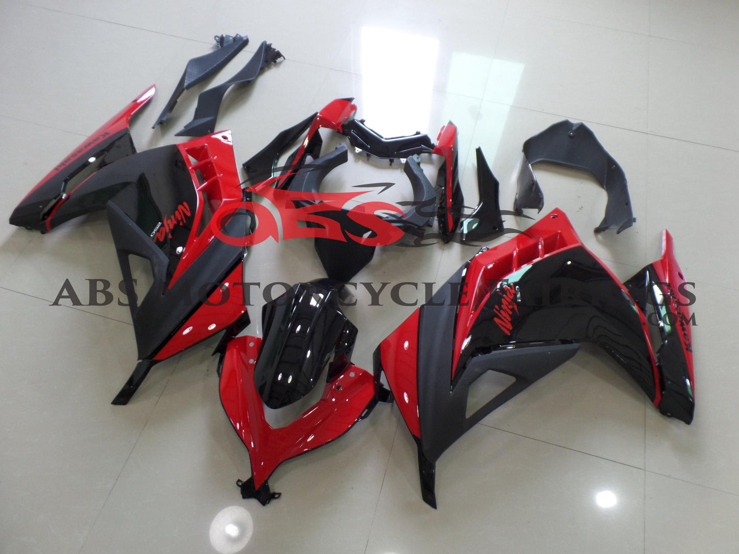 Kawasaki Ninja 300 Fairing kit (2013-2024) Red, Black, Matte Black at KingsMotorcycleFairings.com