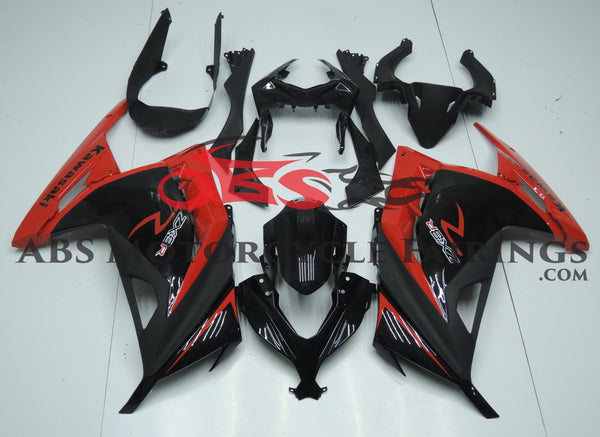 Kawasaki Ninja 300 Fairings (2013-2024) Black, Red at KingsMotorcycleFairings.com