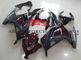 Kawasaki Ninja 300 Fairings (2013-2024) Burgundy Red, Gray, Black at KingsMotorcycleFairings.com