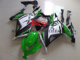 Kawasaki Ninja 300 Fairings (2013-2024) Green, White, Black at KingsMotorcycleFairings.com