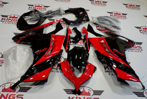 Kawasaki Ninja 300 Fairings (2013-2024) Red, Black at KingsMotorcycleFairings.com