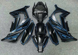 Kawasaki Ninja ZX-10R Fairings (2011-2015) Matte Black, Blue at KingsMotorcycleFairings.com