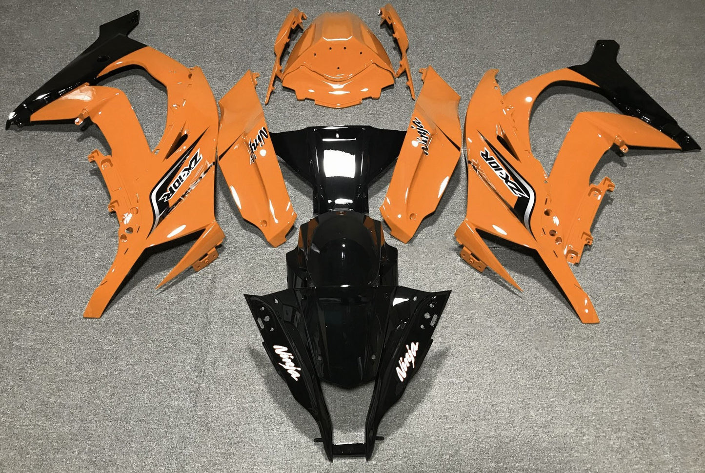 Kawasaki Ninja ZX10R Fairings (2011-2015) Orange, Black at KingsMotorcycleFairings.com