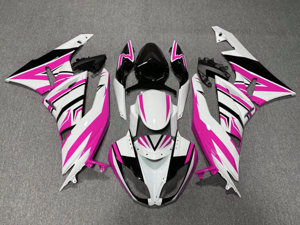 Kawasaki Ninja ZX6R 636 Fairings (2009-2012) White, Pink, Black at KingsMotorcycleFairings.com