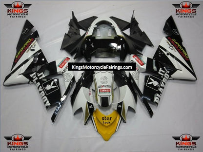 Kawasaki ZX-10R Fairing Set (2004-2005) Black, White Playboy at KingsMotorcycleFairings.com