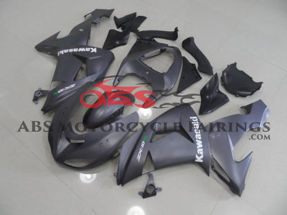 Kawasaki ZX-10R Fairings (2006-2007) Matte Gray, White at KingsMotorcycleFairings.com