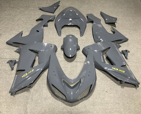 Kawasaki ZX-10R Fairings (2006-2007) Nardo Gray, Yellow at KingsMotorcycleFairings.com