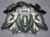 Kawasaki ZX-10R Fairings (2006-2007) Silver, Matte Black at KingsMotorcycleFairings.com