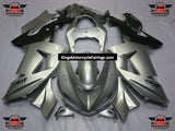 Kawasaki ZX10R Fairings (2006-2007) Silver, Matte Black at KingsMotorcycleFairings.com