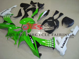 Kawasaki ZX10R Fairings (2008-2010) Green, White, Black at KingsMotorcycleFairings.com