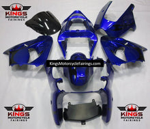 Kawasaki ZX6R 636 Fairings (2000-2002) Blue, Black Tribal at KingsMotorcycleFairings.com