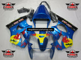 Kawasaki ZX6R 636 Fairings (2000-2002) Blue Red Bull at KingsMotorcycleFairings.com