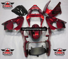 Kawasaki ZX6R 636 Fairings (2000-2002) Candy Red, Black Tribal at KingsMotorcycleFairings.com