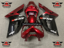 Kawasaki ZX6R 636 Fairings (2003-2004) Black, Dark Red, White at KingsMotorcycleFairings.com