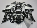 Kawasaki ZX6R 636 Fairings (2005-2006) Black, White Corona Tribal at KingsMotorcycleFairings.com