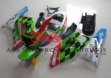 Kawasaki ZX6R Fairings (2003-2004) Green, Black, Red, White, Blue Motocard at KingsMotorcycleFairings.com