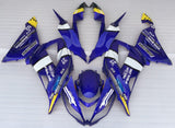 Kawasaki ZX6R Fairings (2013-2018) Blue, White, Black, Yellow at KingsMotorcycleFairings.com