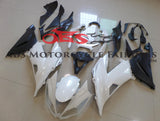 Kawasaki ZX6R Fairings (2013-2018) White, Matte Black at KingsMotorcycleFairings.com