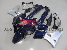 Kawasaki ZZR400 Fairing kit (1993-2007) Dark Blue, Silver at KingsMotorcycleFairings.com