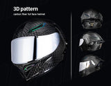 Carbon Fiber 3D HNJ Motorcycle Helmet - KingsMotorcycleFairings.com
