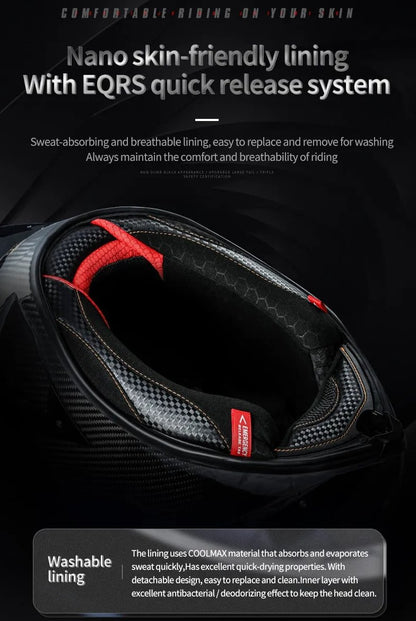 KingsMotorcycleFairings.com - Carbon Fiber HNJ Motorcycle Helmet