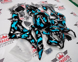HONDA CBR600RR (2007-2008) BLACK, GRAY & LIGHT BLUE CAMOUFLAGE FAIRINGS at KingsMotorcycleFairings.com