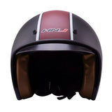 Matte Black, Red and White Checkered Retro Motorcycle Helmet is brought to you by KingsMotorcycleFairings.com