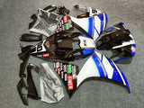 Blue, White, Black and Silver Race Fairing Kit for a 2012, 2013 & 2014 Yamaha YZF-R1 motorcycle - KingsMotorcycleFairings.com