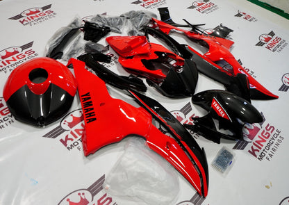 Yamaha YZF-R6 (2008-2016) Faux Carbon Fiber, Red & Black Fairings - KingsMotorcycleFairings.com