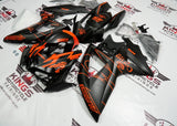 SUZUKI GSXR600 (2008-2010) MATTE BLACK & MATTE ORANGE TRIBAL CORONA FAIRINGS at KingsMotorcycleFairings.com
