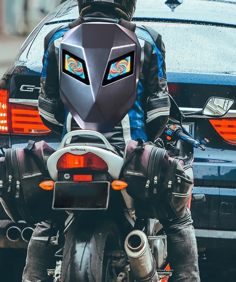 LED Hard Shell Waterproof Motorcycle Helmet Backpack is brought to you by Kings Motorcycle Fairings - KingsMotorcycleFairings.com