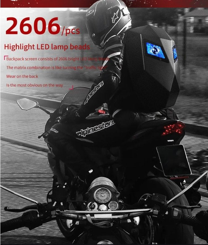 china waterproof motorcycle helmet bag factory LED Motorcycle Helmet Backpack