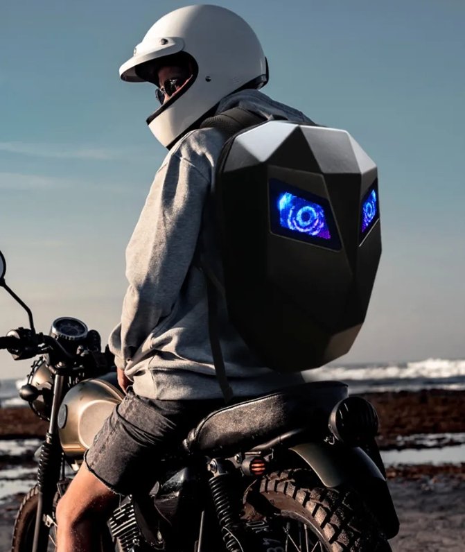 bike helmet backpack LED Motorcycle Helmet Backpack