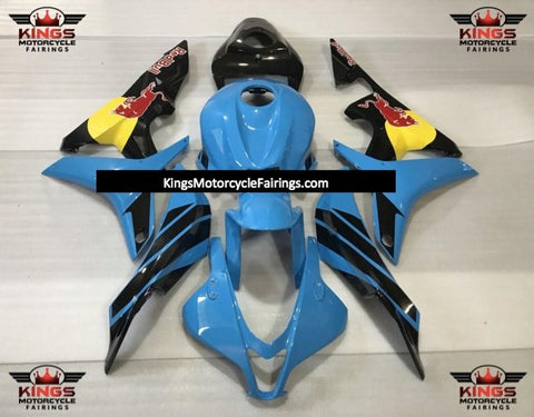 Honda CBR600RR (2007-2008) Light Blue & Black RedBull Fairings