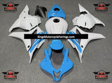 Light Blue and White Fairing Kit for a 2009, 2010, 2011 & 2012 Honda CBR600RR motorcycle