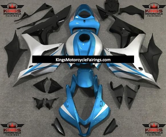 Honda CBR600RR (2007-2008) Light Blue, Silver & Black Fairings