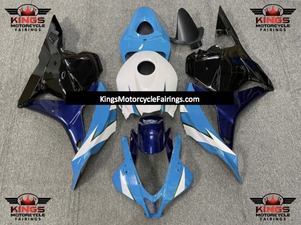 Light Blue, White, Dark Blue and Black Fairing Kit for a 2009, 2010, 2011 & 2012 Honda CBR600RR motorcycle