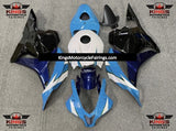 Light Blue, White, Dark Blue and Black Fairing Kit for a 2009, 2010, 2011 & 2012 Honda CBR600RR motorcycle