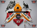 Honda CBR1000RR (2008-2011) Red, Orange & White Repsol 93 Fairings