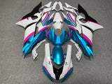 White, Light Blue, Pink and Black Fairing Kit for a 2017, 2018, 2019 & 2020 Yamaha YZF-R6 motorcycle