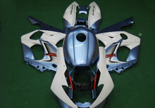 White and Light Blue Fairing Kit for a 1998, 1999, 2000, 2001, 2002, 2003, 2004, 2005, 2006 & 2007 Yamaha YZF600R motorcycle