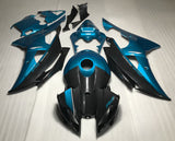 Yamaha YZF-R6 (2008-2016) Faux Carbon Fiber & Light Blue Fairings