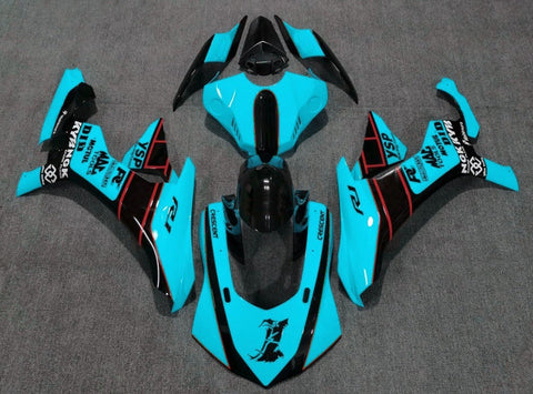 Yamaha YZF-R1 (2015-2019) Turquoise Blue, Black & Red Fairings