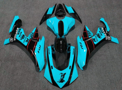 Yamaha YZF-R1 (2020-2023) Turquoise Blue, Black & Red Fairings at KingsMotorcycleFairings.com