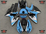 Light Blue, Silver and Black Fairing Kit for a 2006 & 2007 Suzuki GSX-R600 motorcycle