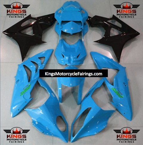 BMW S1000RR (2009-2014) Light Blue, Black & Green Fairings